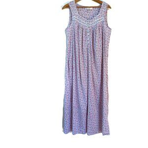 Eileen West Sleeveless Cottagecore Long Nightgown Sz M